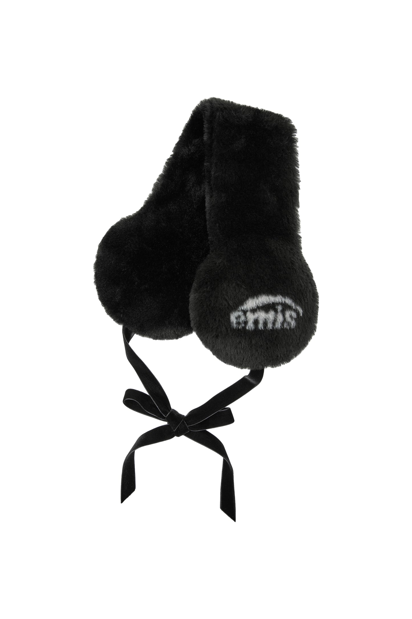 LOGO JACQUARD EAR WARMER-BLACK