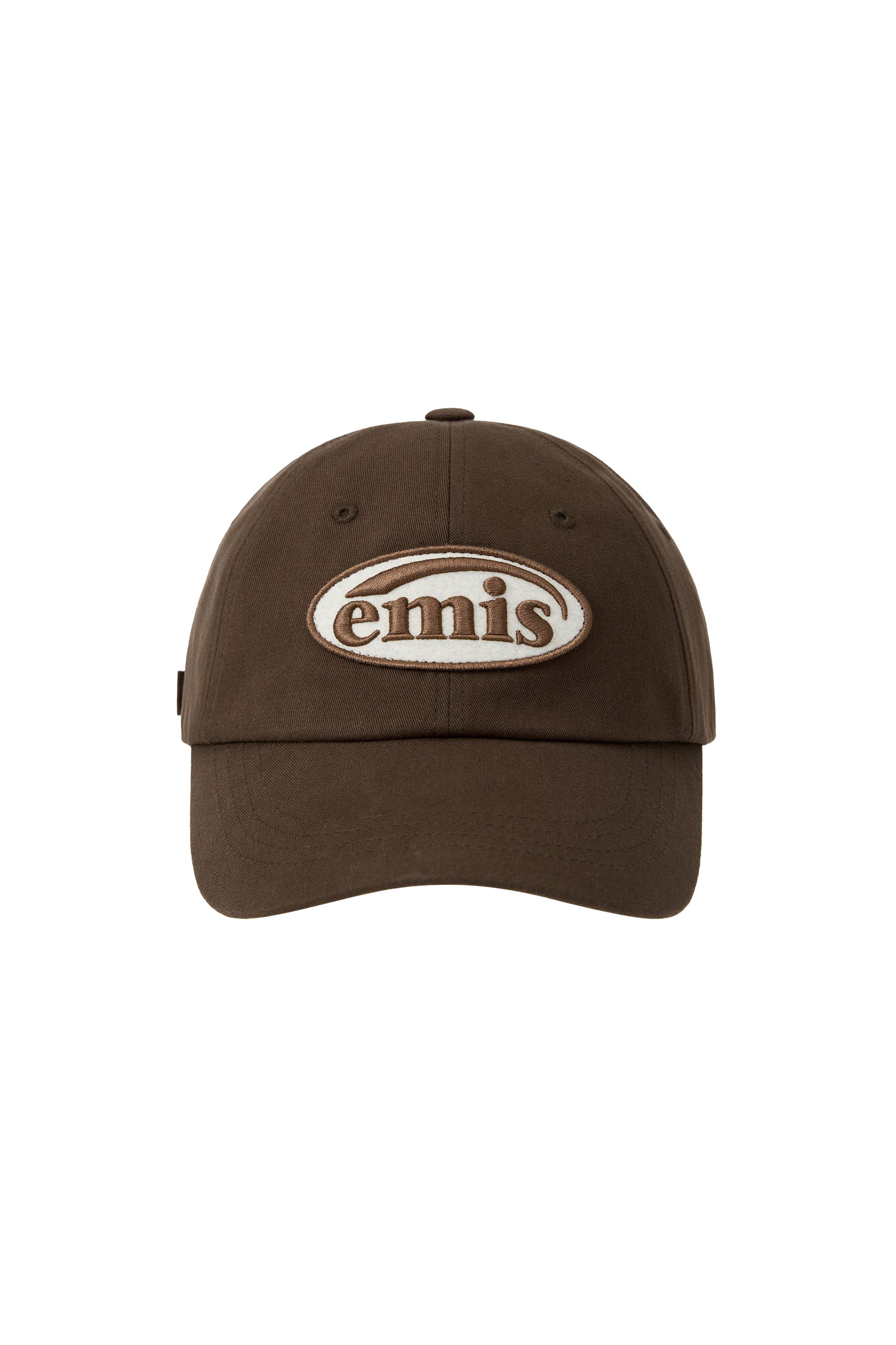 TONE ON TONE WAPPEN BALL CAP-BROWN