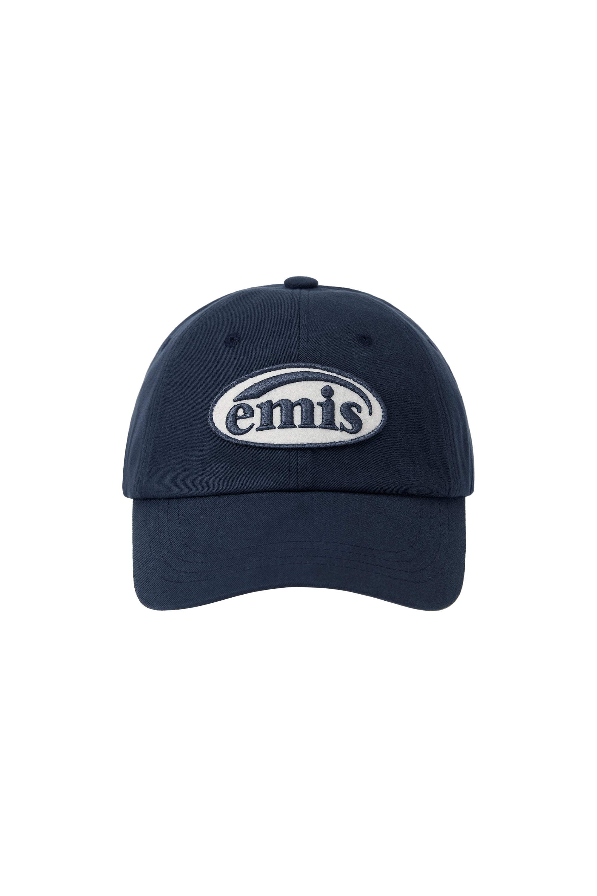 TONE ON TONE WAPPEN BALL CAP-NAVY