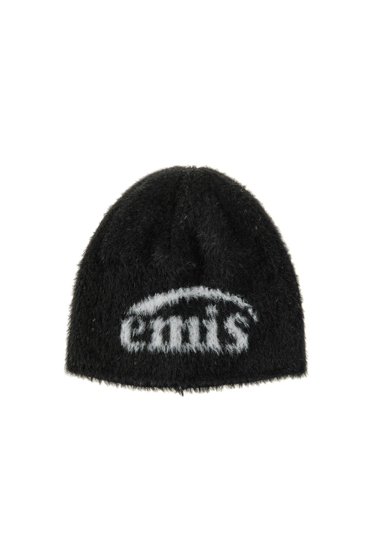 NEW LOGO SHAGGY BEANIE-BLACK