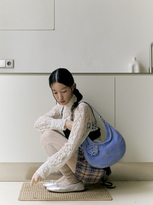 Edith Bag Velvet Light Blue