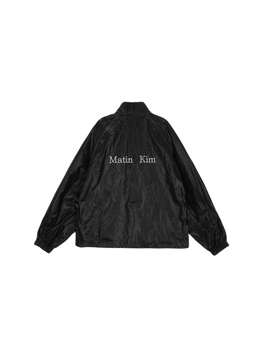 ジャケット・アウター Matin Kim Logo Coating Jumper Black MATIN KIM LOGO COATING JUMPER IN BLACK – ETA SEOUL