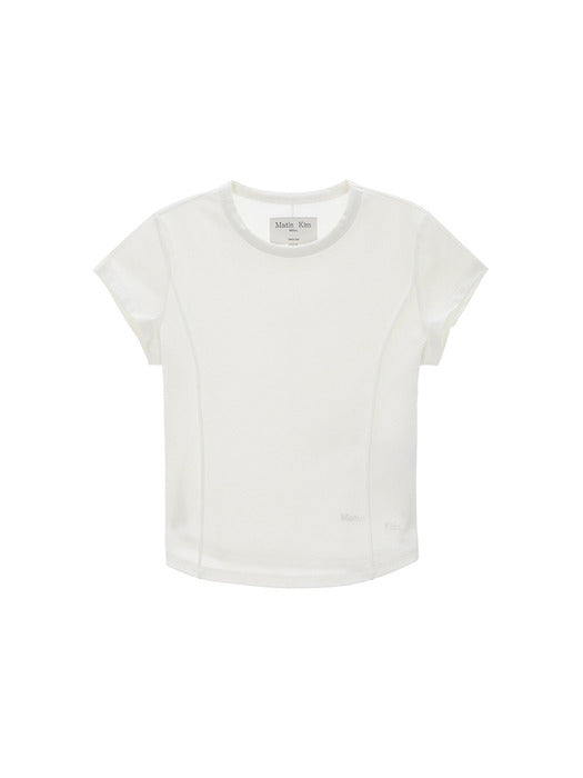 SLIM LINE HALF TOP IN WHITE