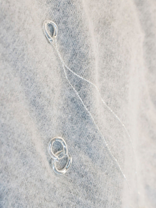 SW4068 Simple round ring earrings_Silver