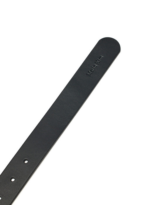 VINTAGE LEATHER BELT IN BLACK