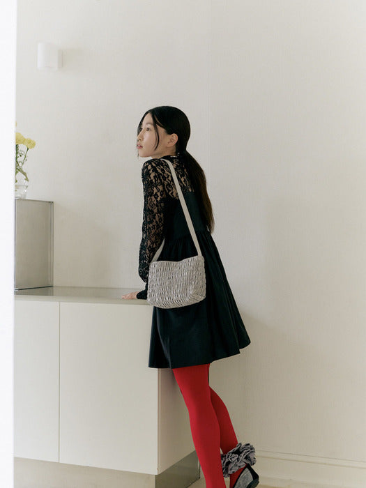 Millie Bag Ruched Silver