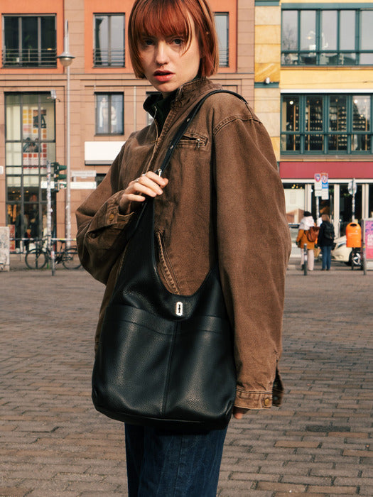 Perfec Bunny Long Shoulder Bag L Black