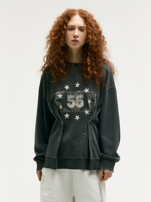 SNAP CORSET LONG SLEEVE_charcoal