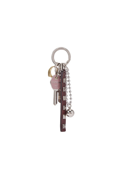 Stud Bundle Key Charm — Currant Burgundy