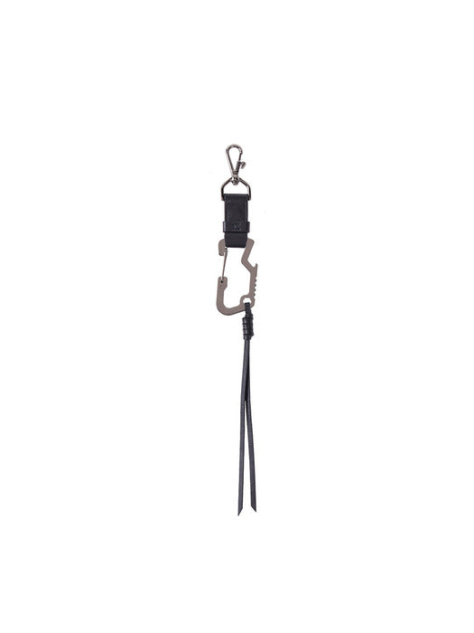 Tie Leather Charm, Black