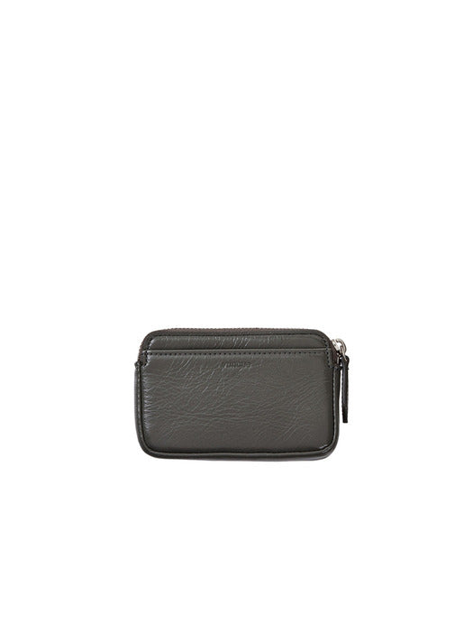 Perfec Compact Key Holder Card Wallet — Ash Khaki