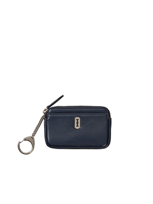 Perfec Compact Key Holder Card Wallet — Washing Navy