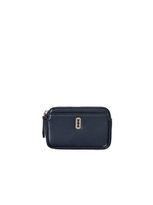 Perfec Compact Key Holder Card Wallet — Washing Navy
