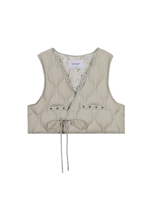 Perfec Light Down Vest, Greige