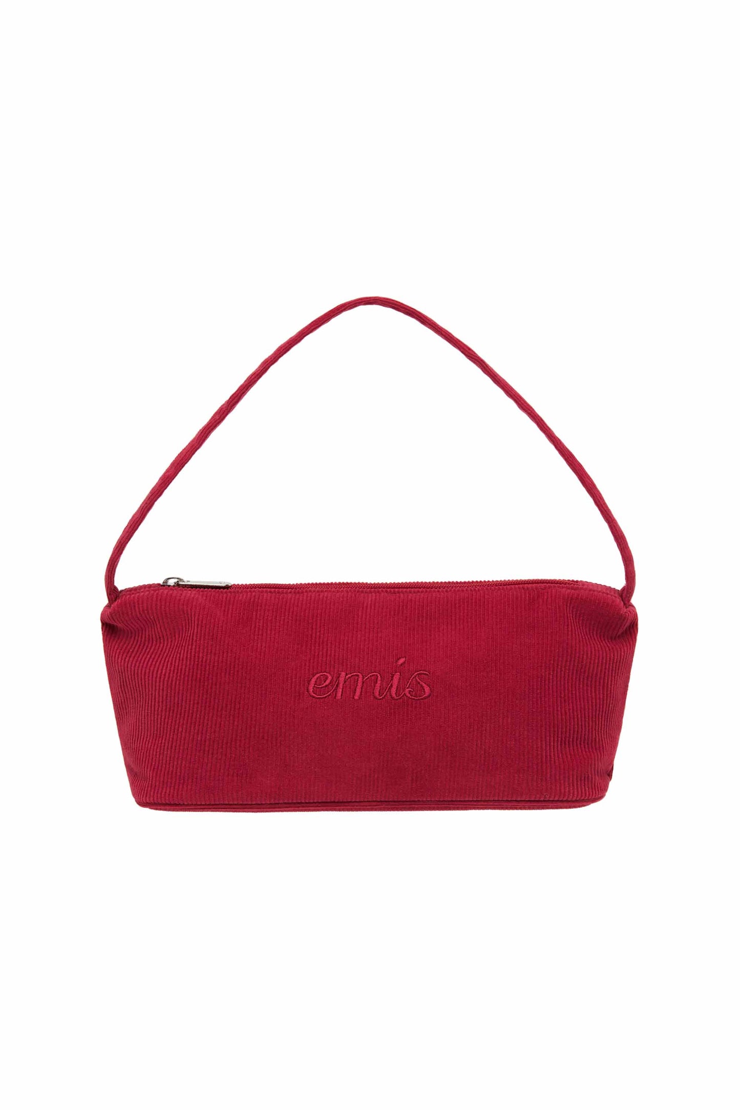CORDUROY DAILY LONG HOBO BAG-RED