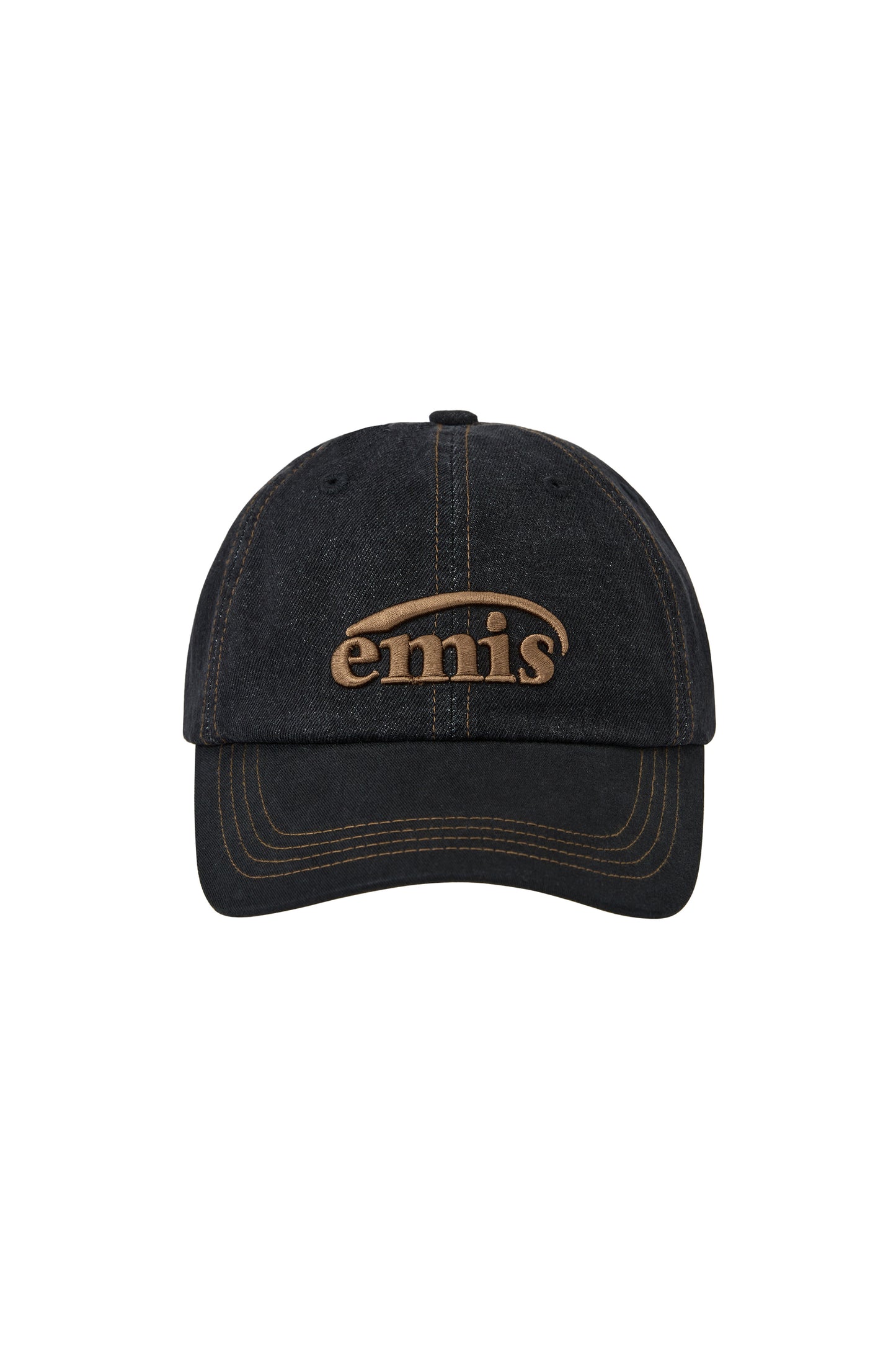 WASHED DENIM BALL CAP-GRAY/BLACK