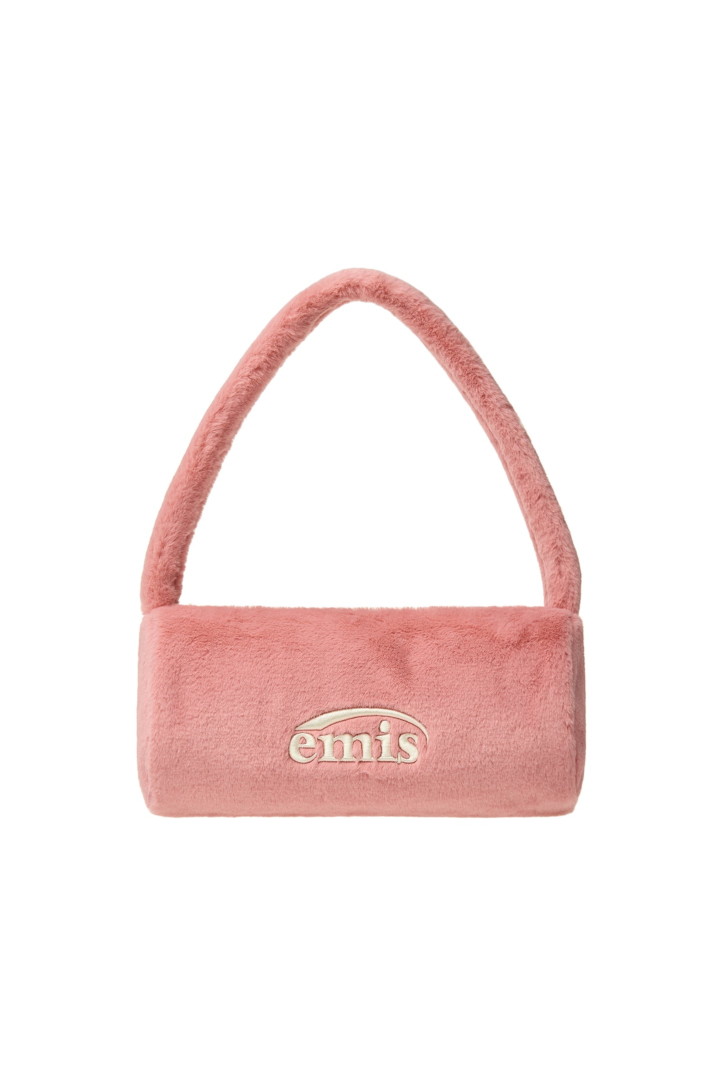 FUR CYLINDER BAG-PINK