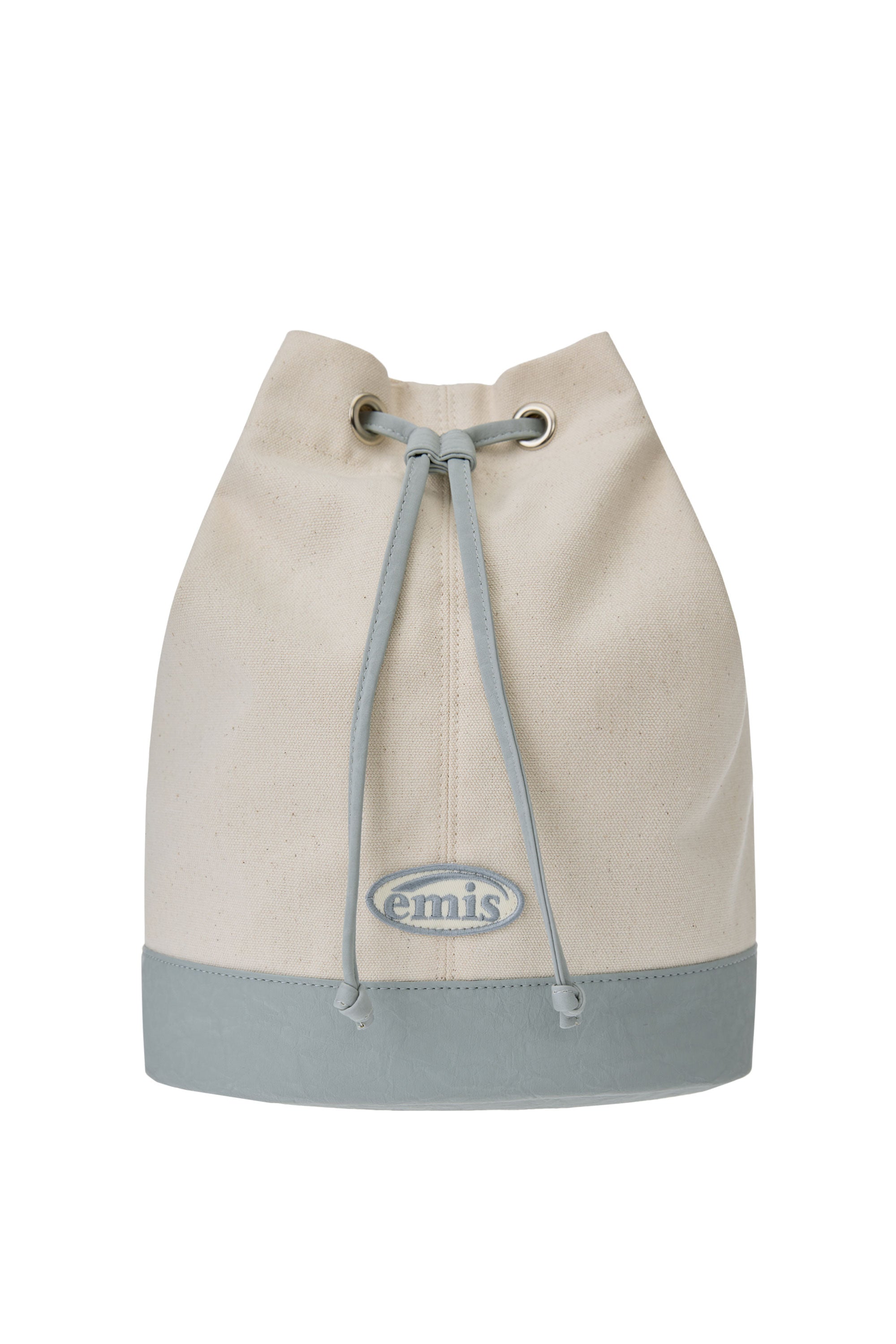 CANVAS MARINE BAG-IVORY/BLUE