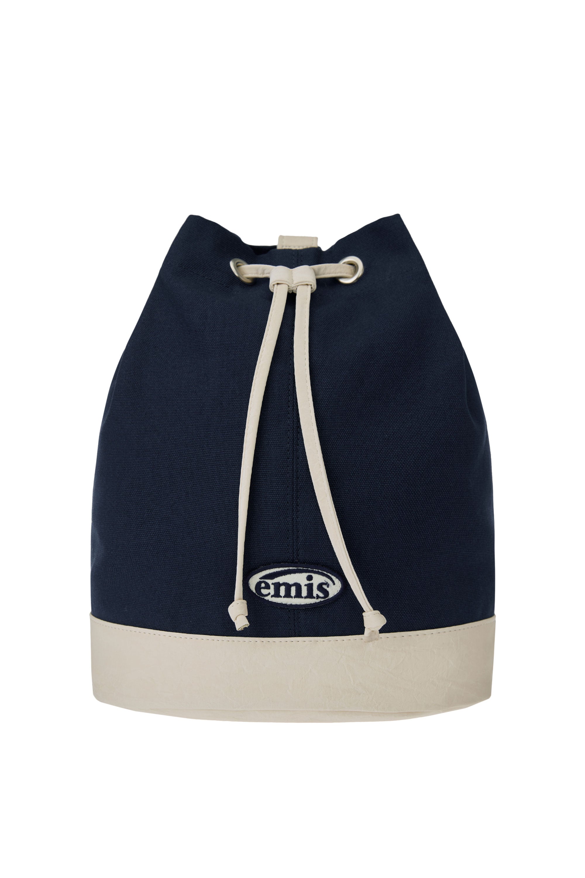 CANVAS MARINE BAG-NAVY/IVORY