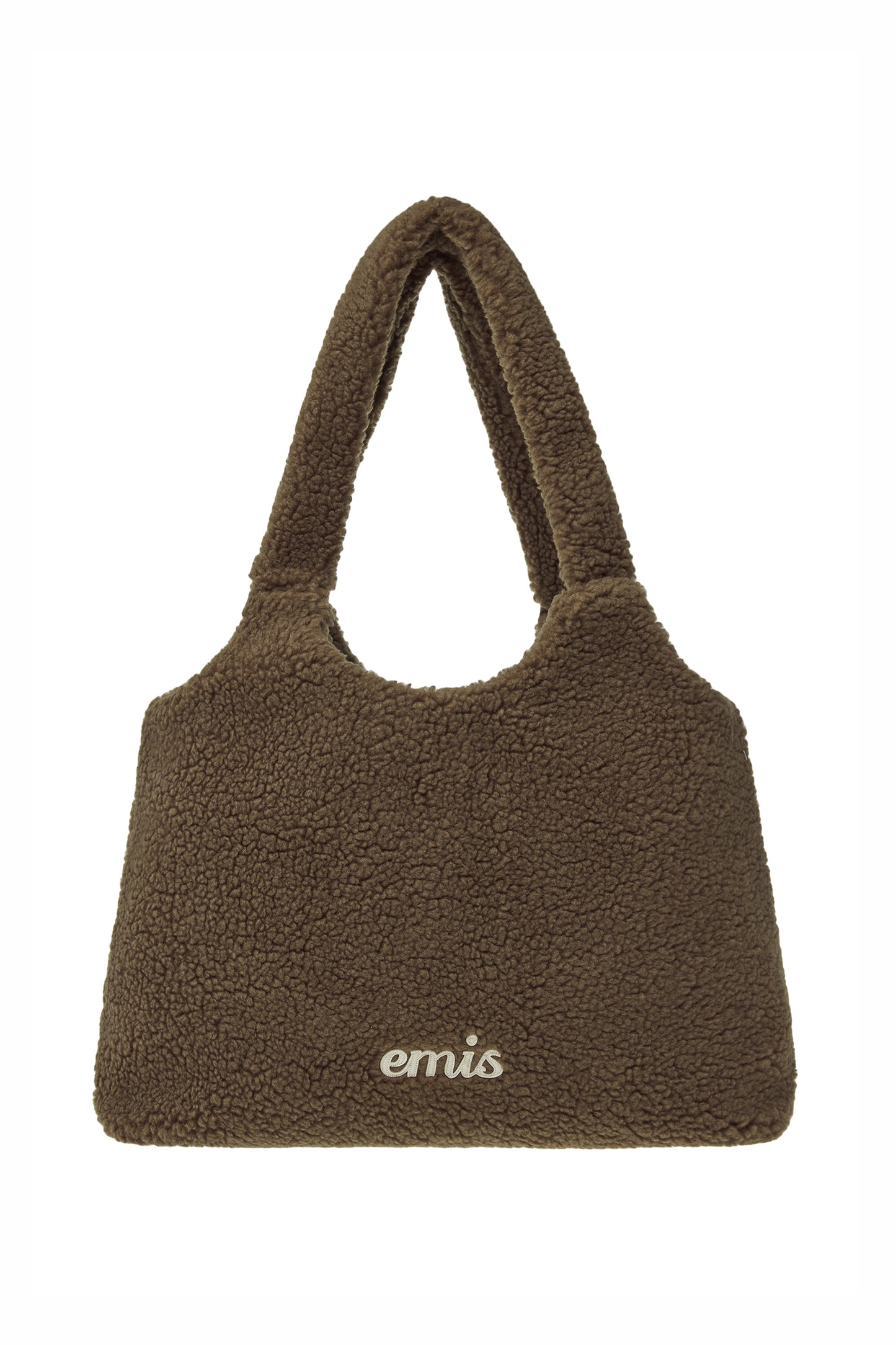 SHEARLING SHOULDER BAG-BROWN