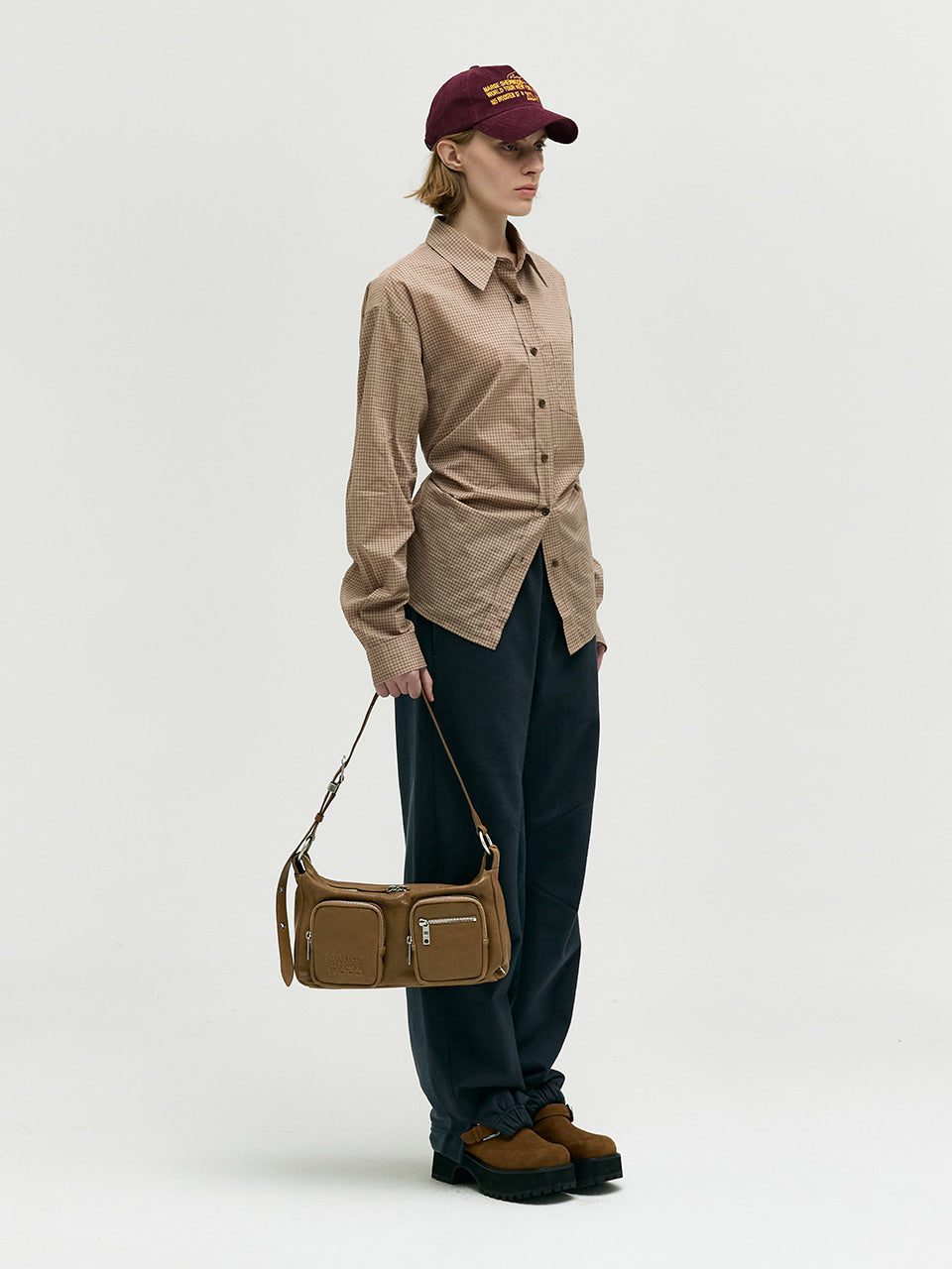 Margesherwood Outpocket Hobo vintage camel washed nappa