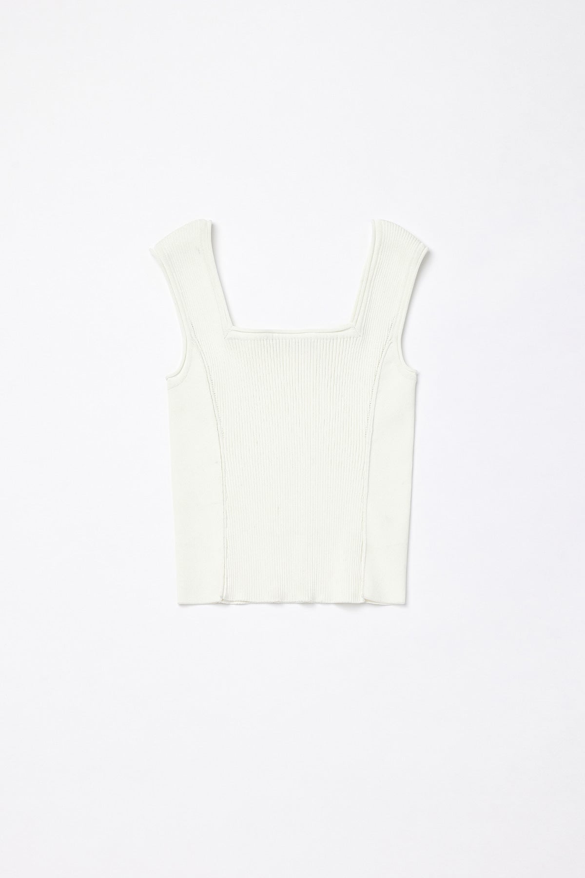 Matinkim Square Neck Sleeveless Knit Top IN White