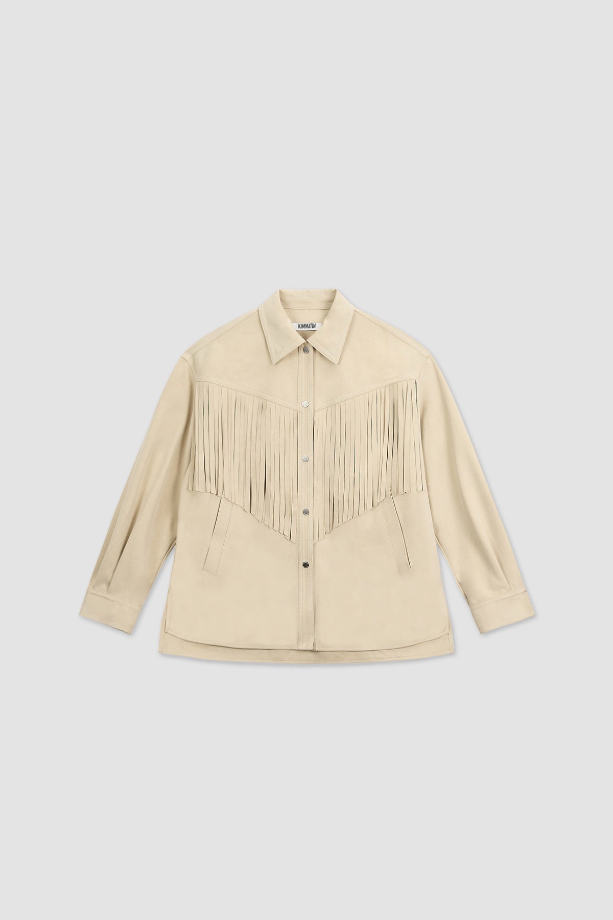 [matinkim] Suede Fringe Jacket IN Beige