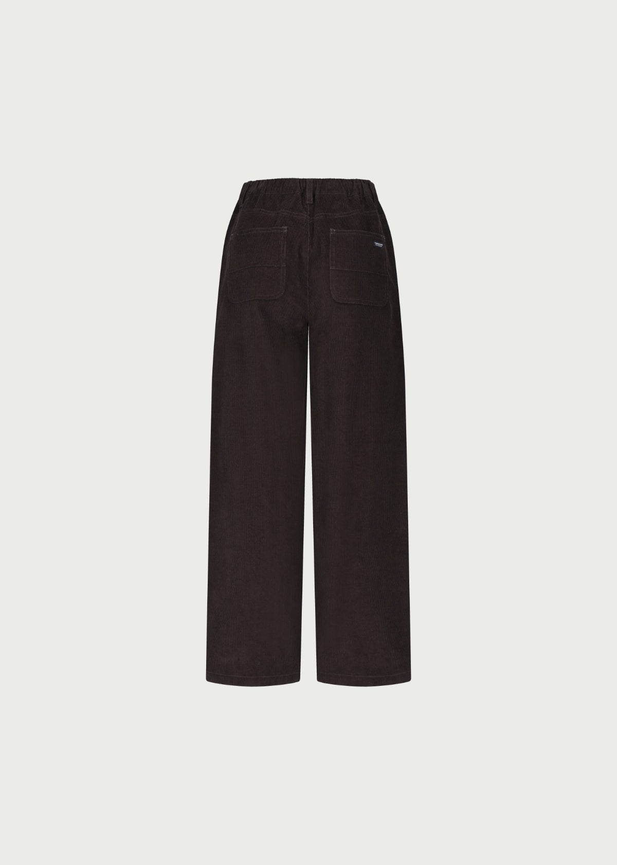 Depound corduroy back banding pants - dark brown