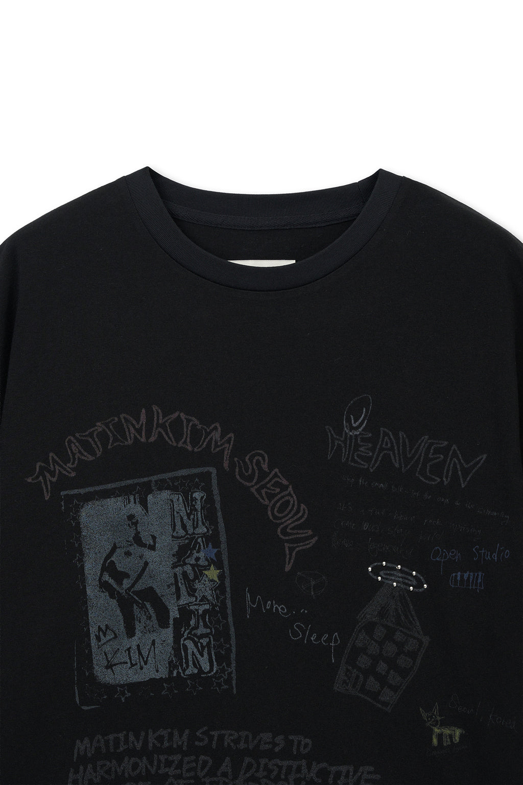 Matinkim Graffiti Artwork Top IN Black