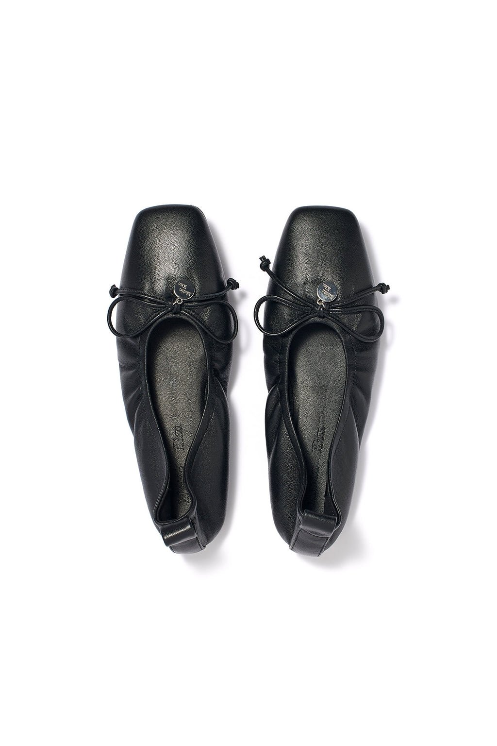 [matinkim] RIBBON BALLET FLAT SHOES IN BLACK