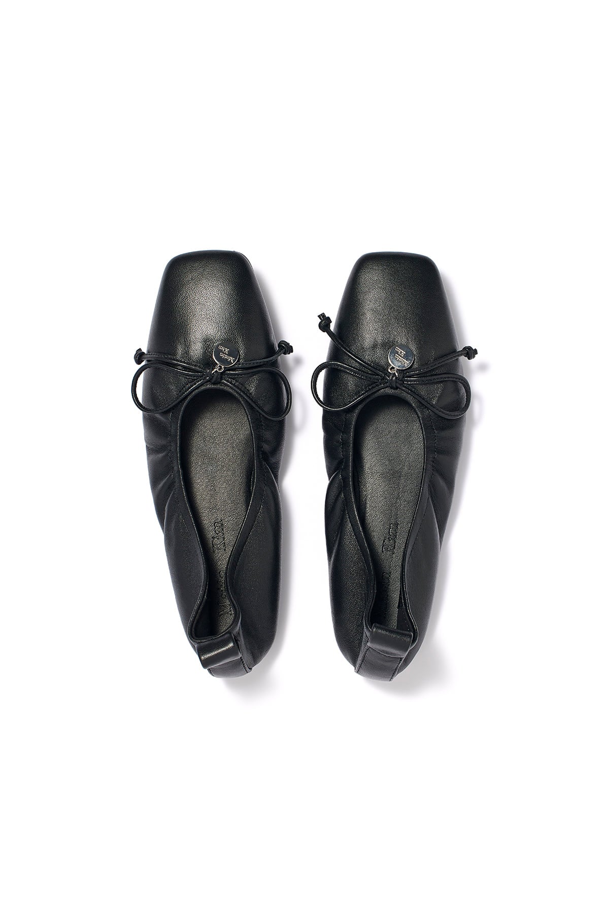 [matinkim] RIBBON BALLET FLAT SHOES IN BLACK