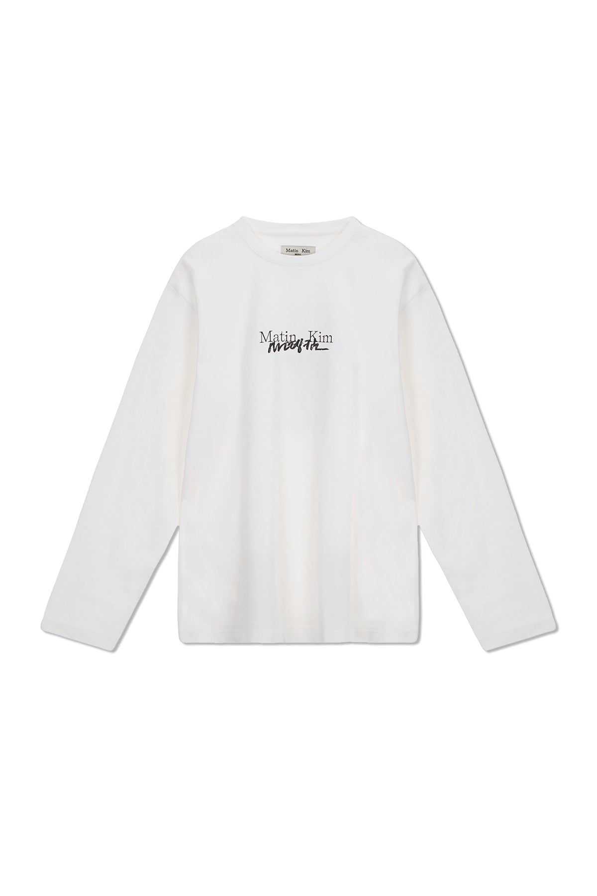 [matinkim] HANGEUL LOGO ARCHIVE LONG SLEEVE IN WHITE