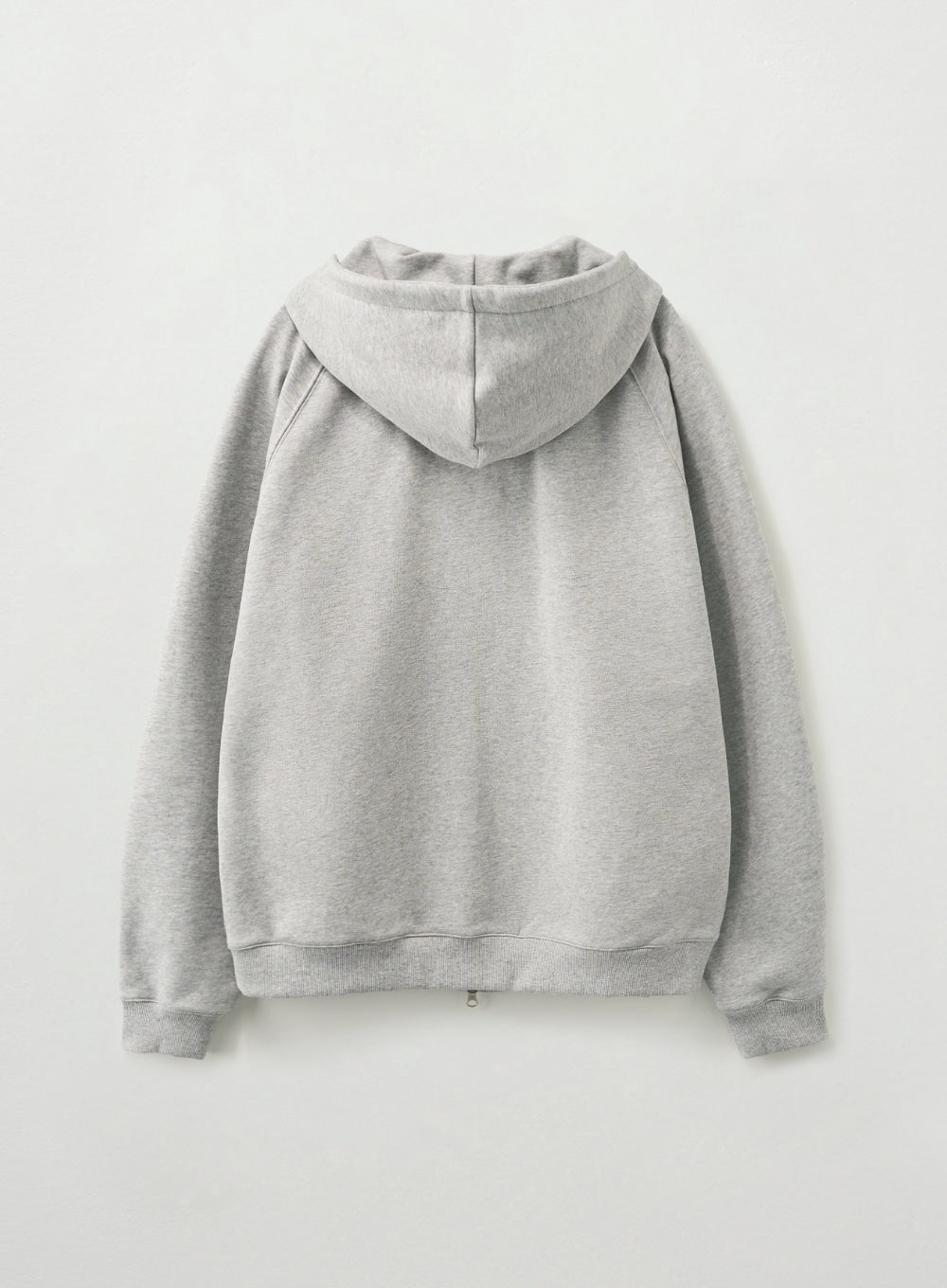 Satur Loren Small Logo Hood Zip-up - Melange Gray