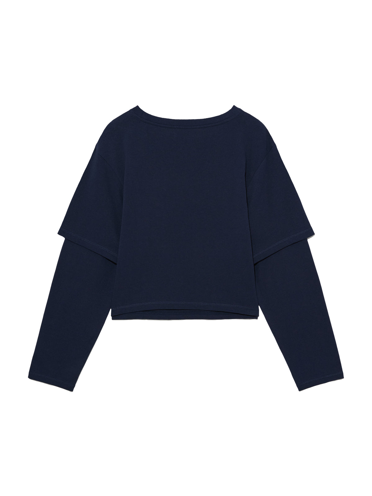 GLOWNY G Double Sleeve Letter Tee (Navy)