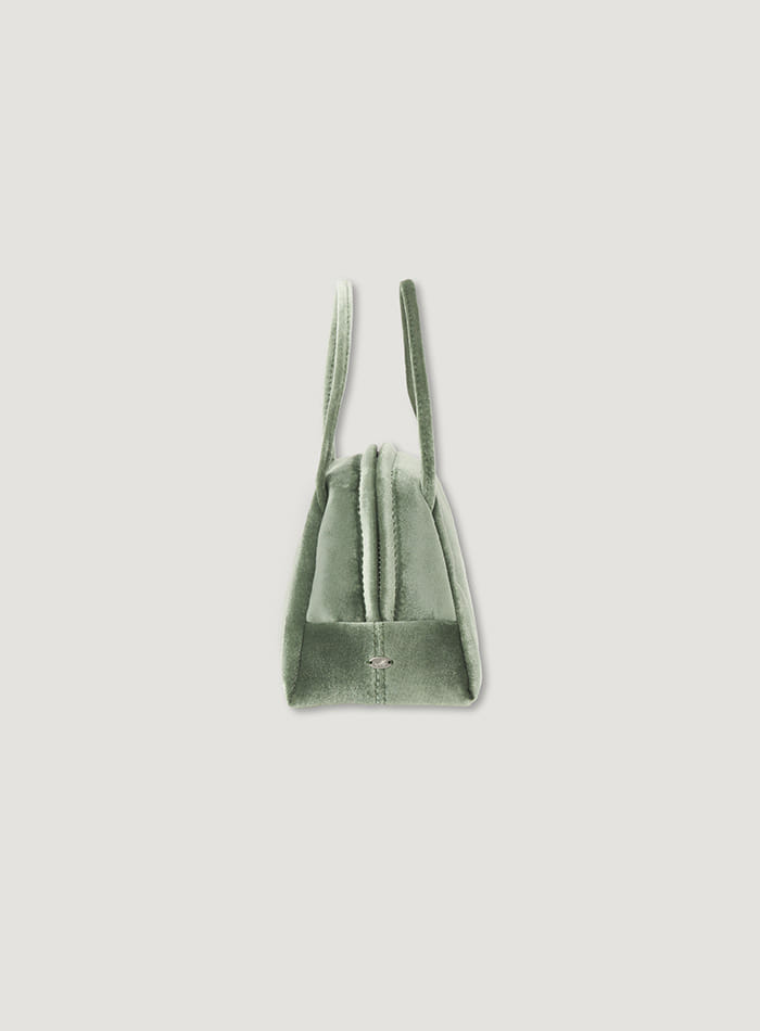 Mango Maniplease Bijou Velvet Bag Olive