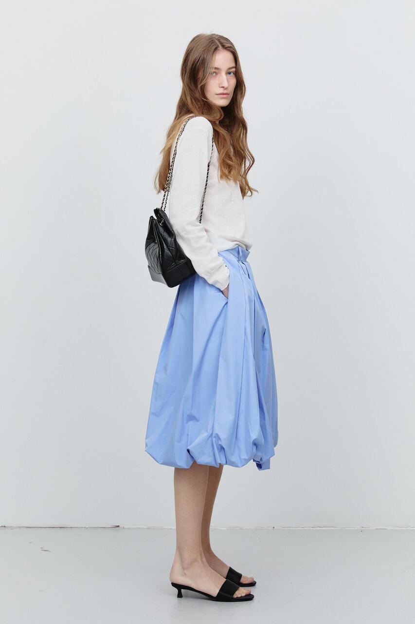 Dunst Balloon Midi Skirt Blue