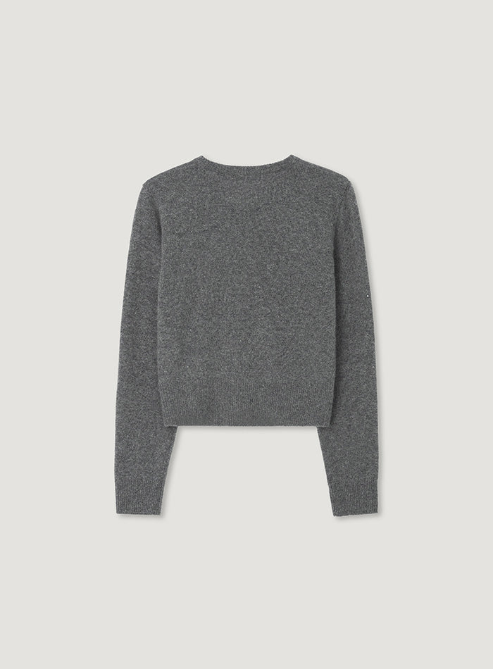 Mango Maniplease Sol Button Cardigan Deep Grey