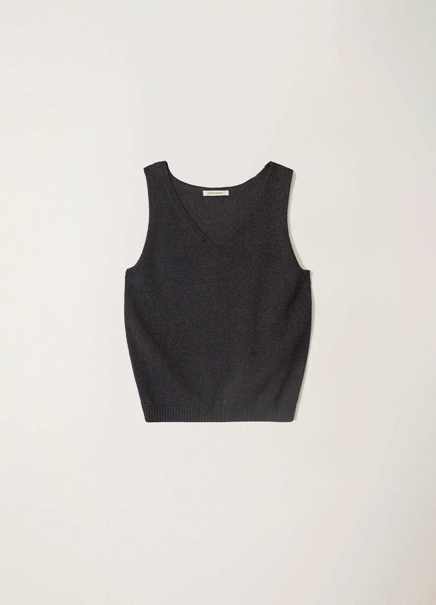 Nothing Written Paper sleeveless top (Dark gray)