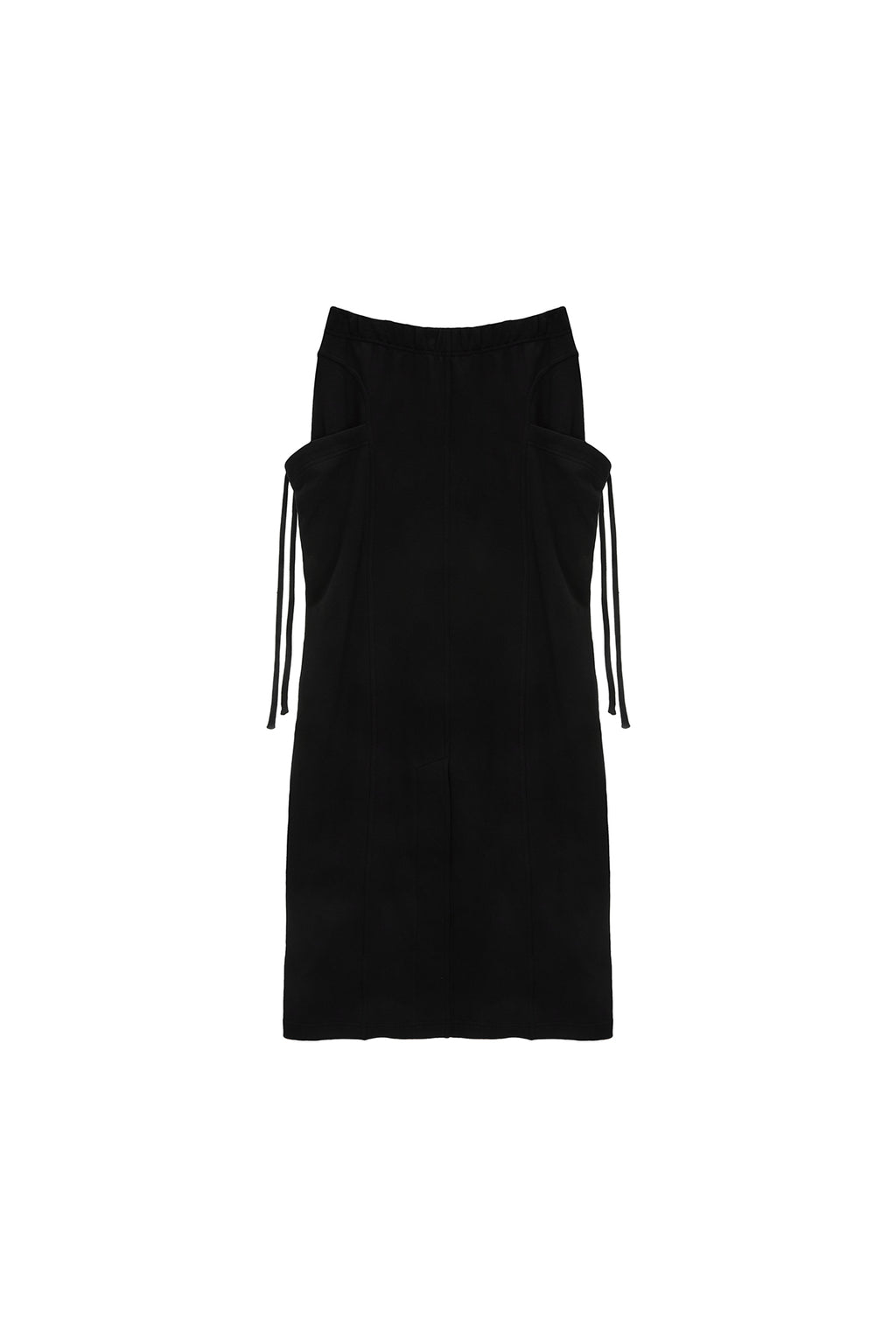 [matinkim] WASHED STRING CARGO SWEATSKIRT IN BLACK