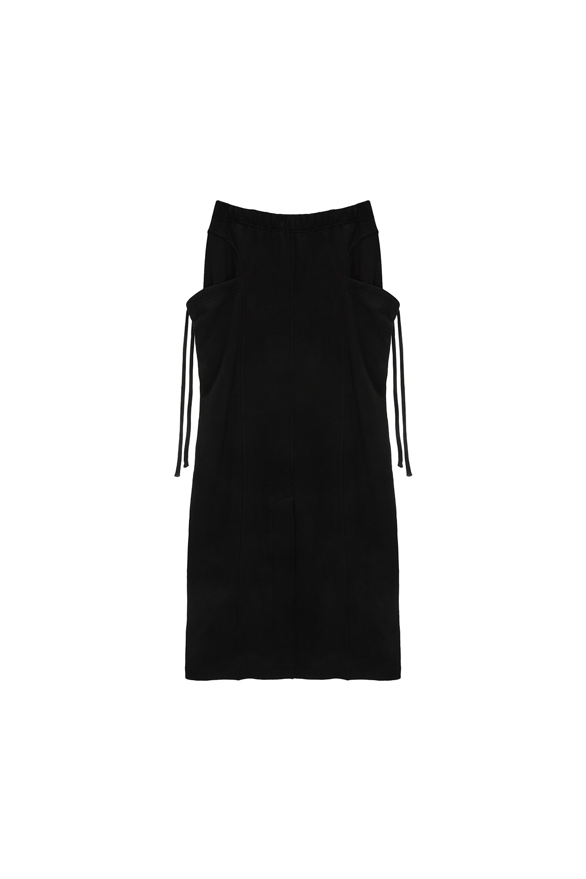 [matinkim] WASHED STRING CARGO SWEATSKIRT IN BLACK