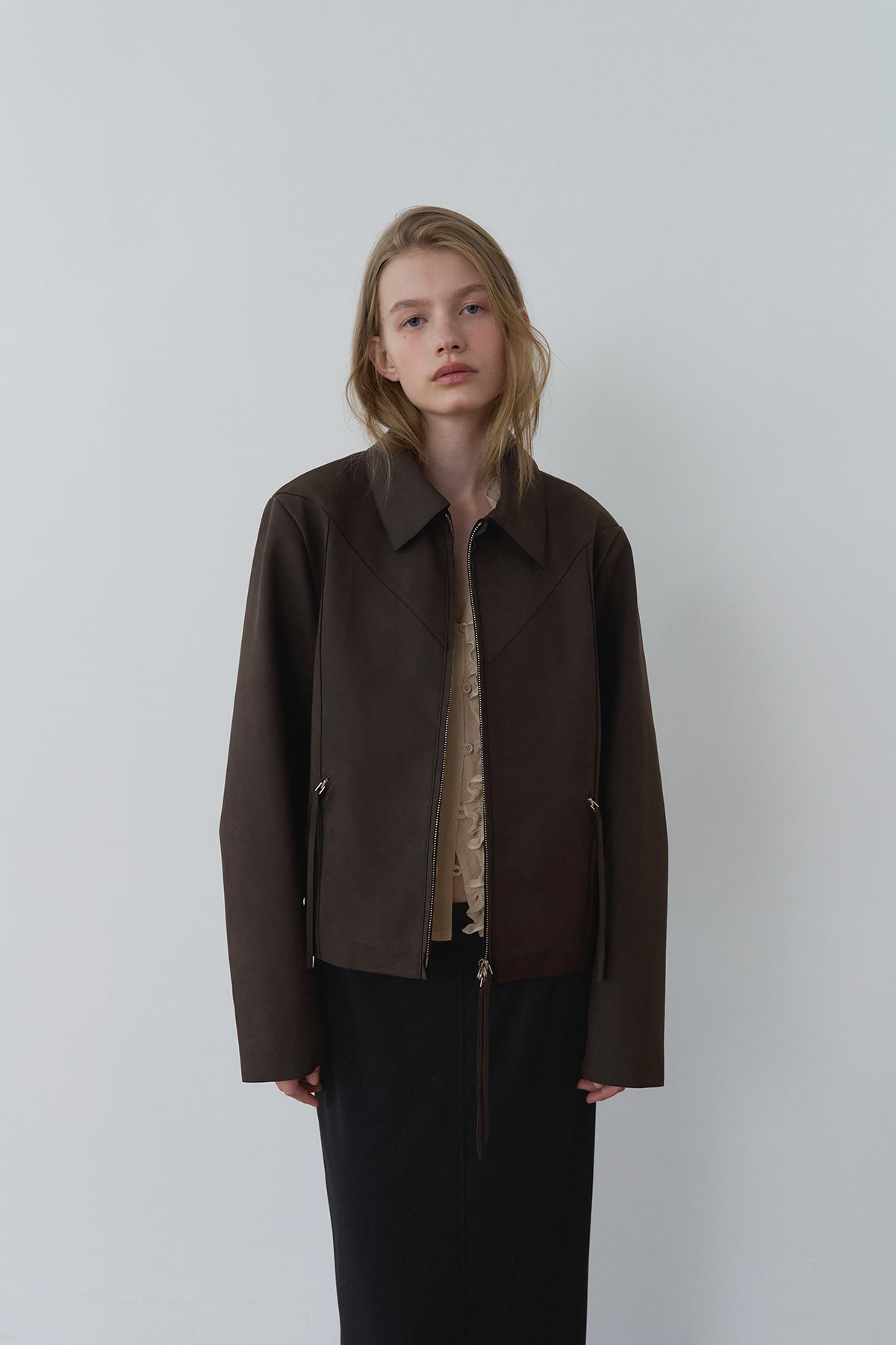 Overdueflair Western Suede Jacket Brown