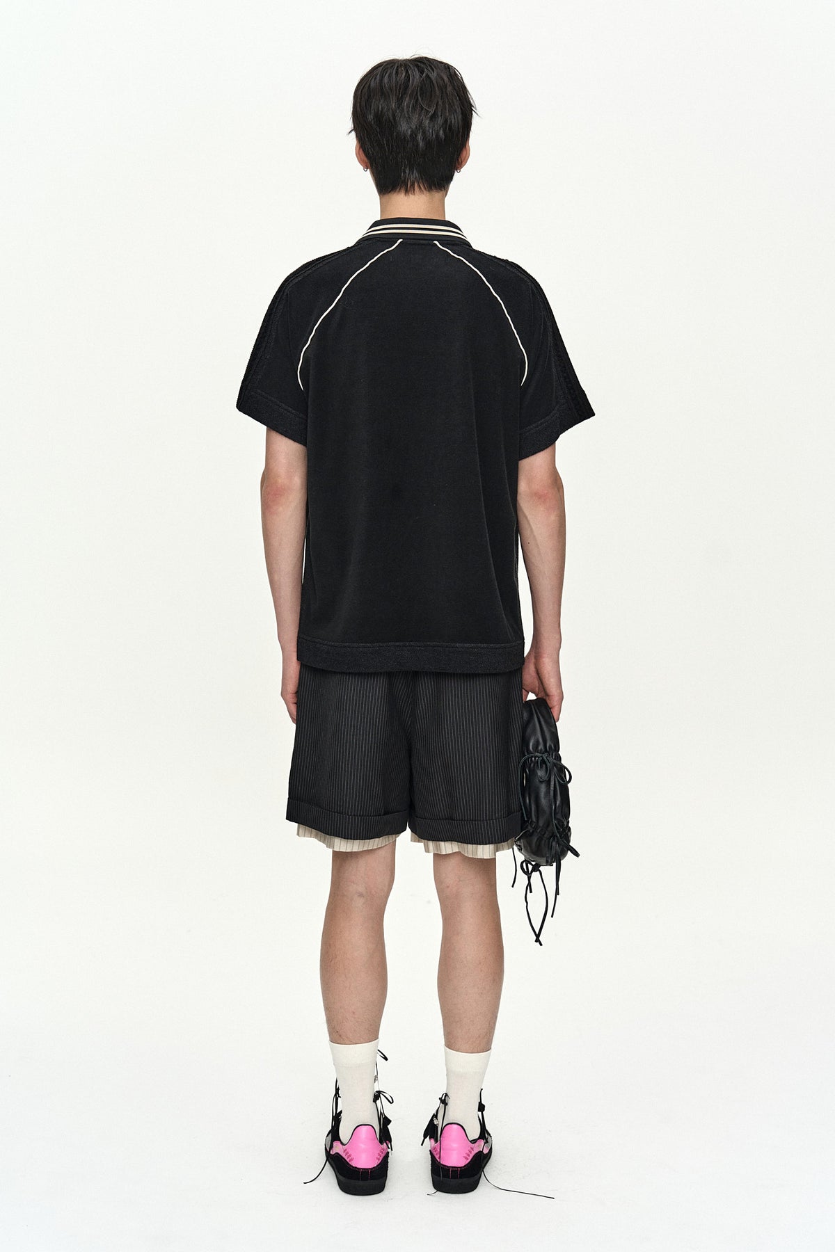 Andersson Bell Inside-Out Stripe Layered Shorts