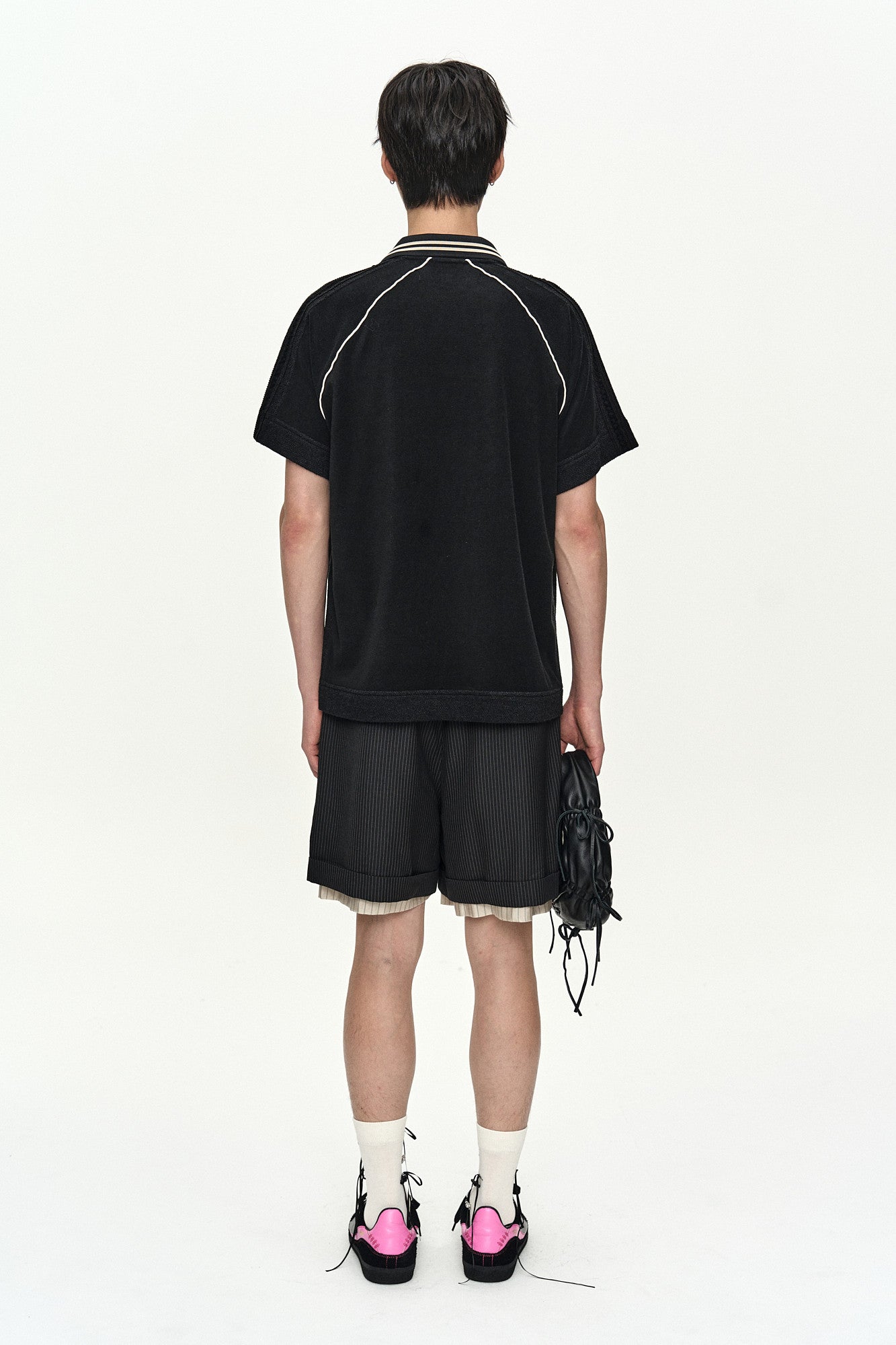 Andersson Bell Inside-Out Stripe Layered Shorts