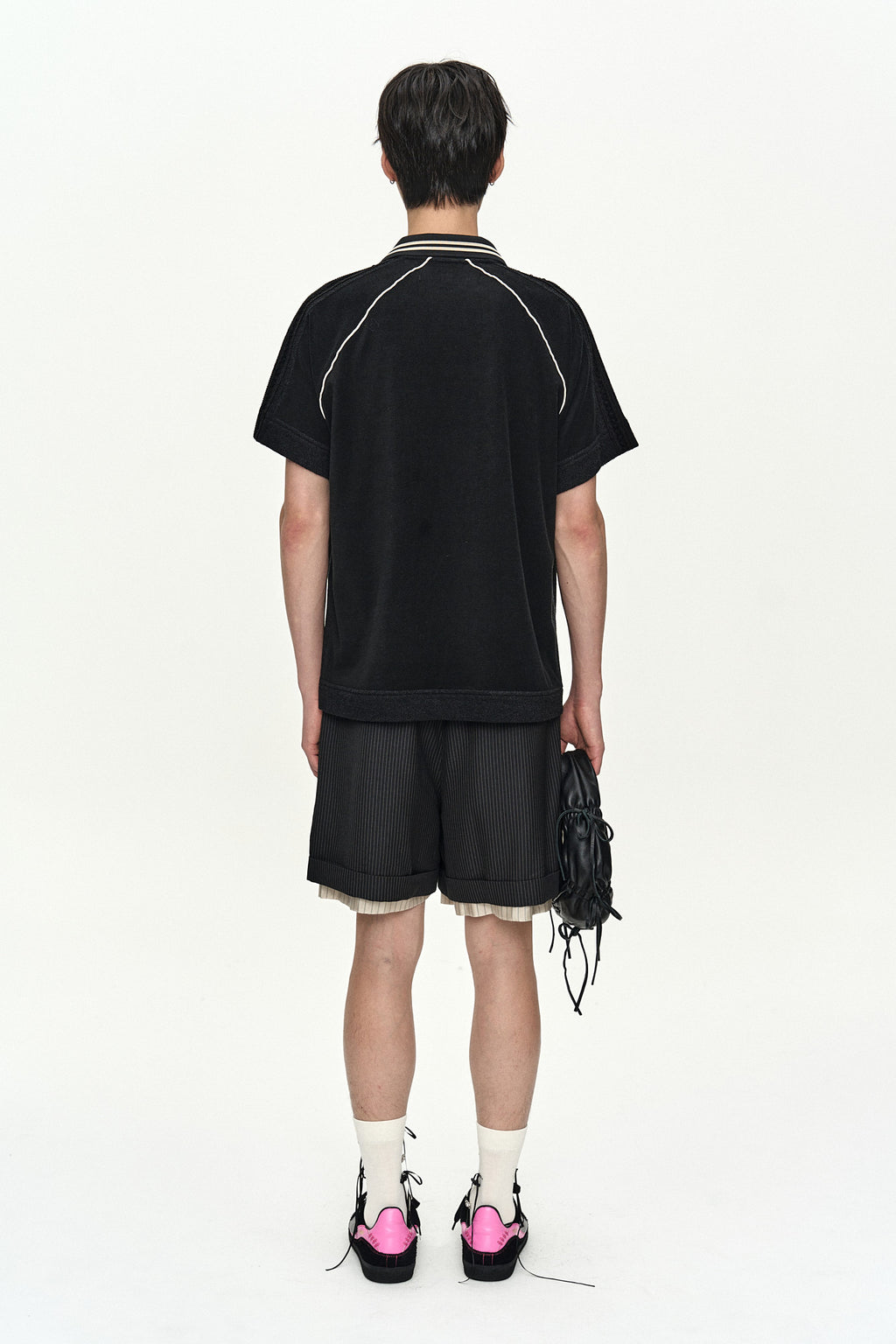 Andersson Bell Inside-Out Stripe Layered Shorts