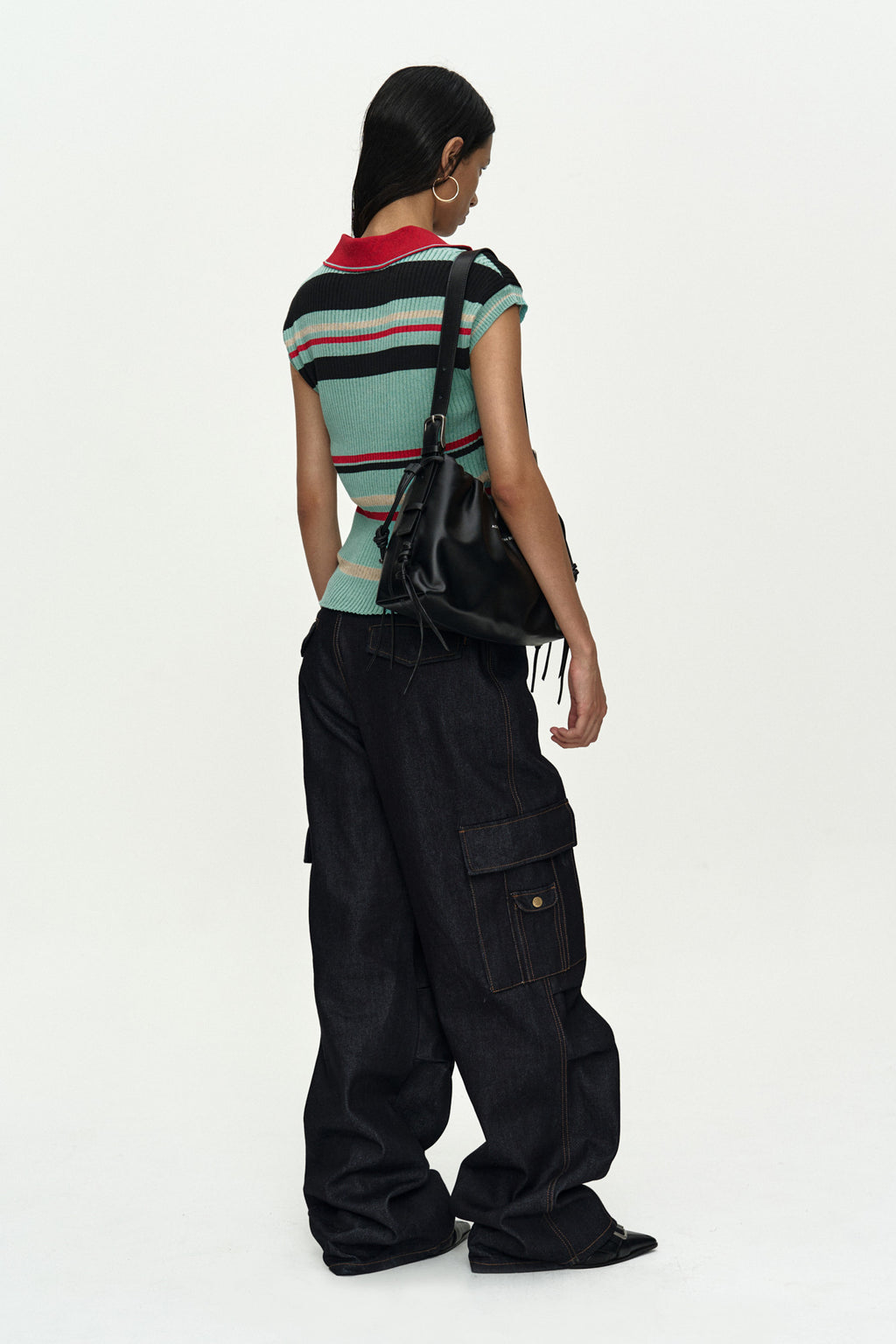 Andersson Bell Color-Blocked Knit Polo Vest
