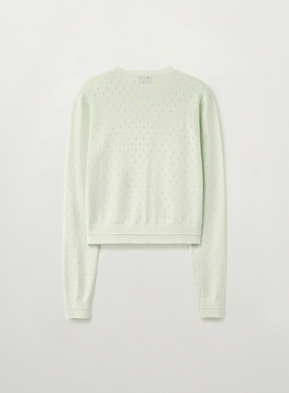 Satur Pointel Crewneck Cardigan - Mint