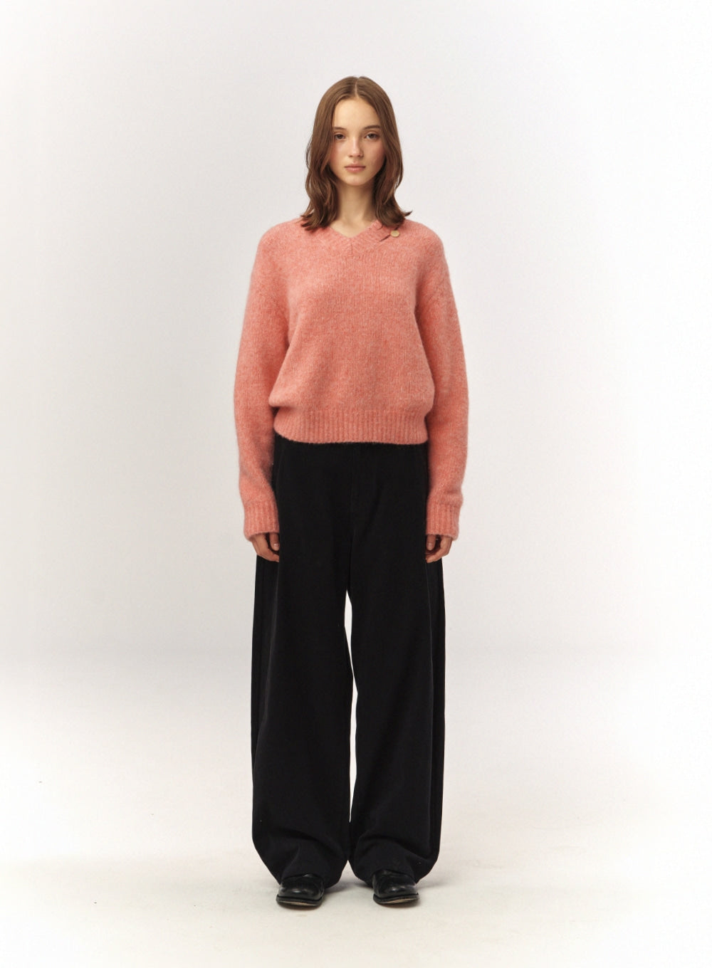 [satur] Teo Brushed Cotton Pants - Black