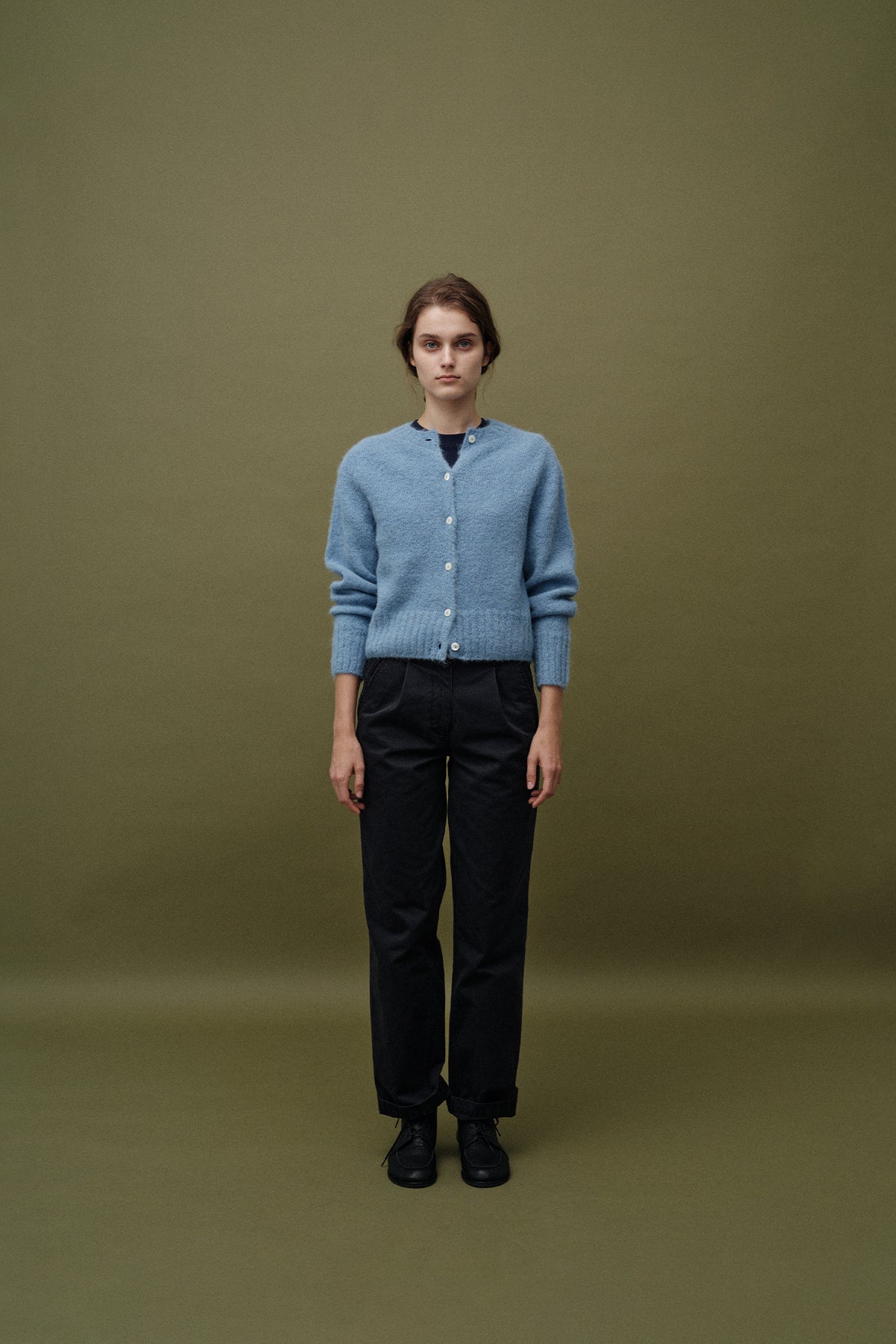 Nothing Written Alpaca knit cardigan (Baby blue)