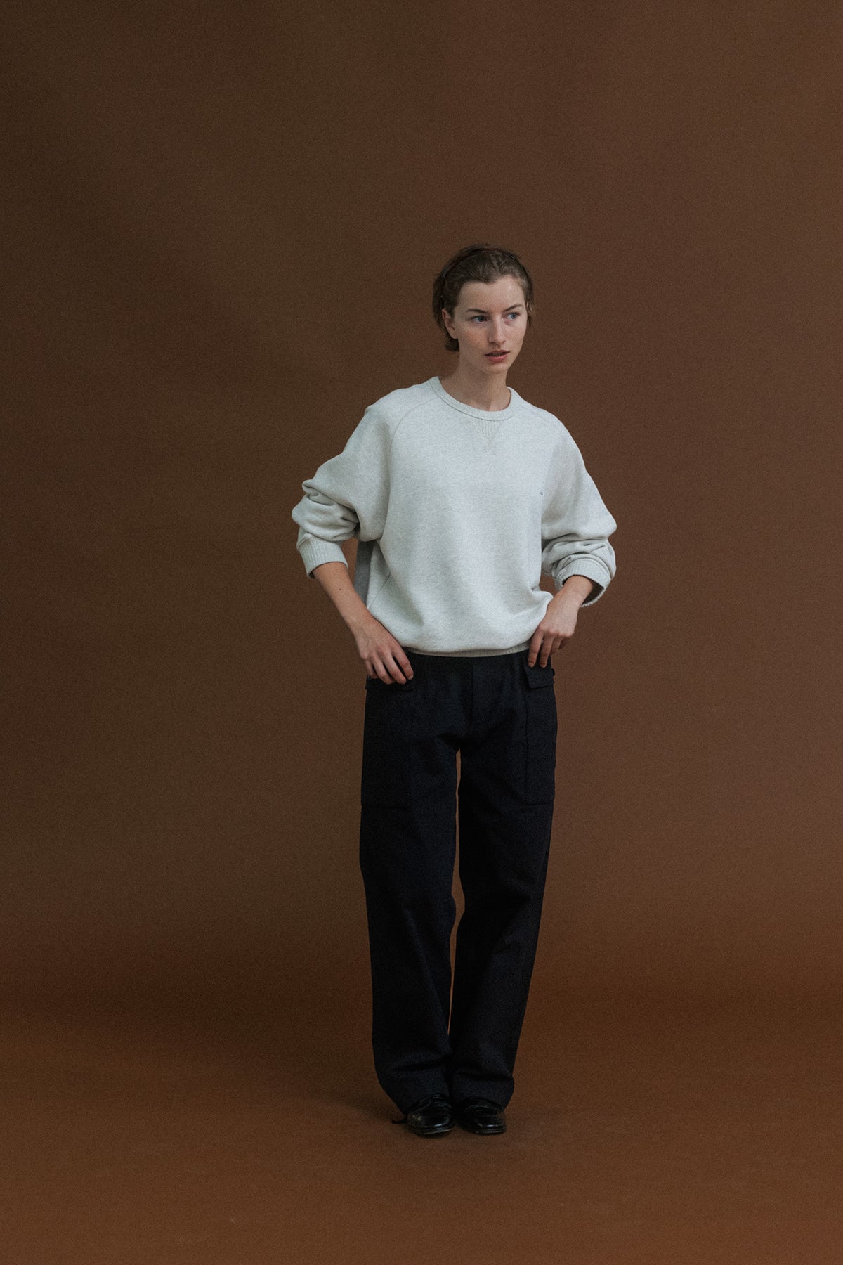 Nothing Written Vintage cotton sweatshirt (Melange gray)