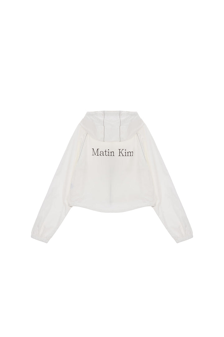 Matinkim Matin Crop Hoody Coating Jumper IN Ivory